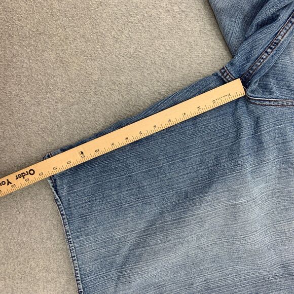 Roca Wear Shorts Mens 38 X 14 Big & Tall Flap Pockets Light Wash Embroidered - Picture 7 of 16